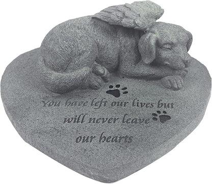 Angel Dog Pet Memorial Stone, Outdoor Decor, Pet Loss Headstone, Memorial - Image 2
