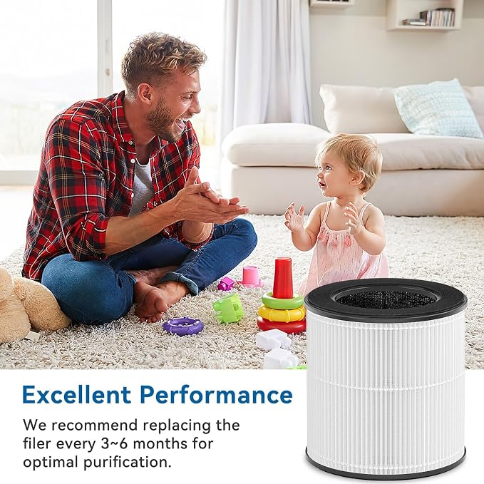 Tailulu Official AP100 Air Purifier Replacement Filter, 3-in-1 Air Purifier - Image 6