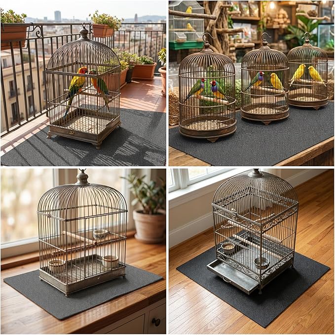 Under Pet Cage Mat for Bird Cages, Dog Kennels, Reptile Aquariums, Dog Kennels - Image 4