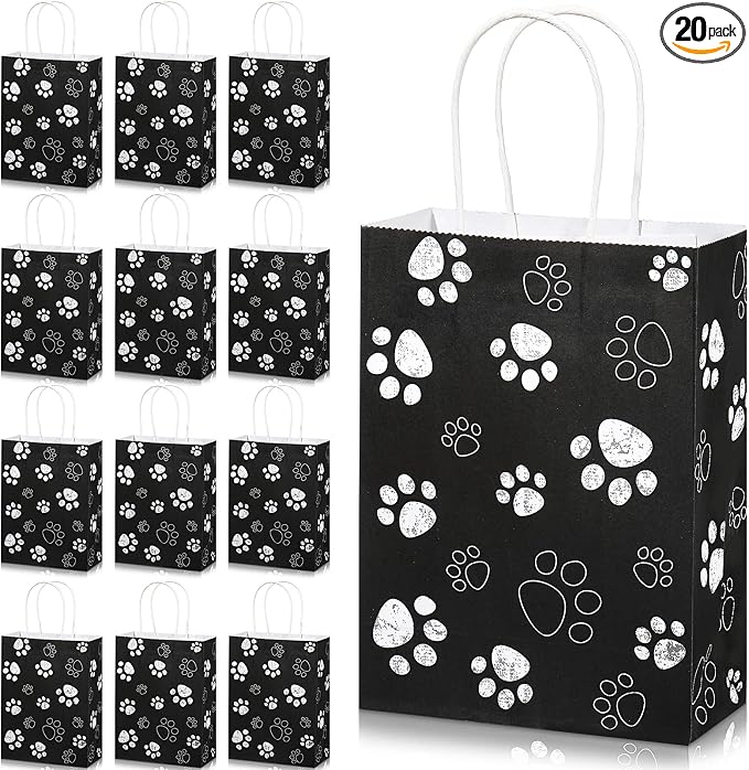 Blulu 20 Pcs Puppy Dog Paw Gift Bags by Blulu