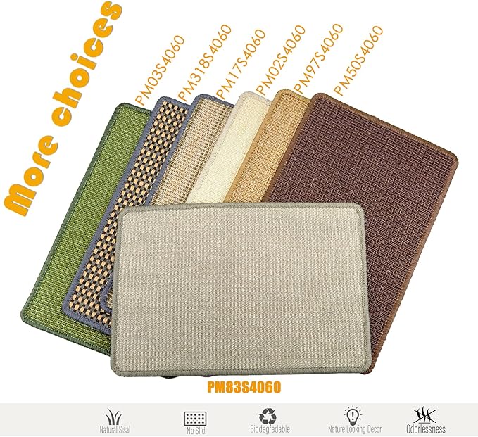 Cat Scratcher Mat, 23.6x15.7inch Sisal Cat Scratchers - Image 5