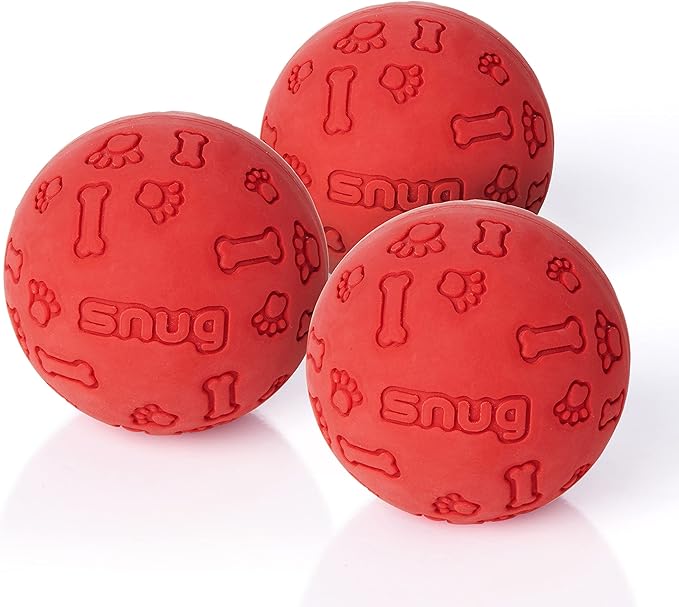 Snug Rubber Dog Balls for Small and Medium Dogs by Snug