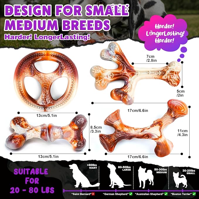 4 Pack Dog Chew Toys for Aggressive Chewers - Image 6