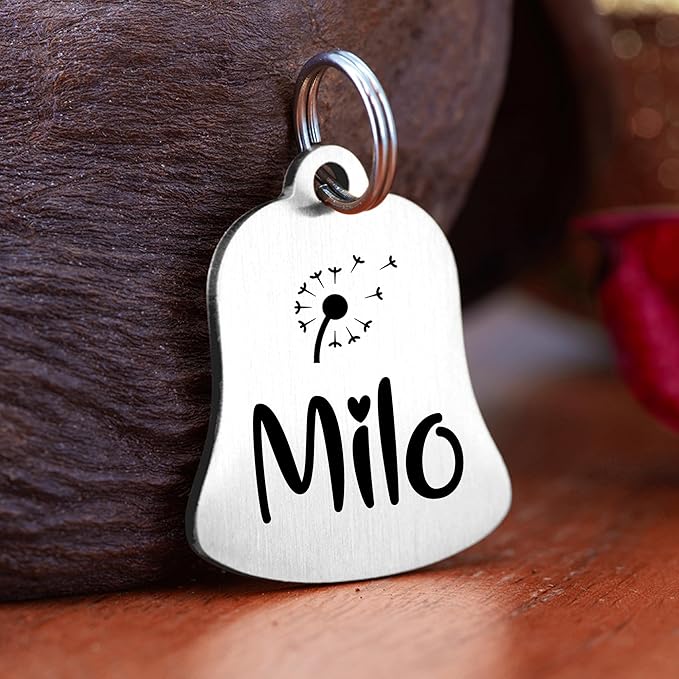 Ultra Joys Cat ID Tag Personalized Pet Tags, Durable Stainless Steel Small Pet - Image 2