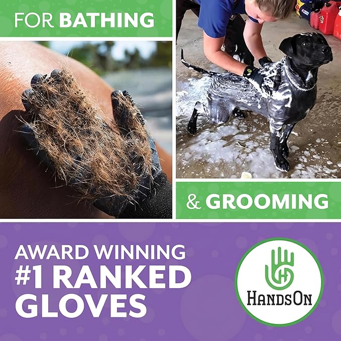 H Handson Pet Grooming Gloves - Image 4