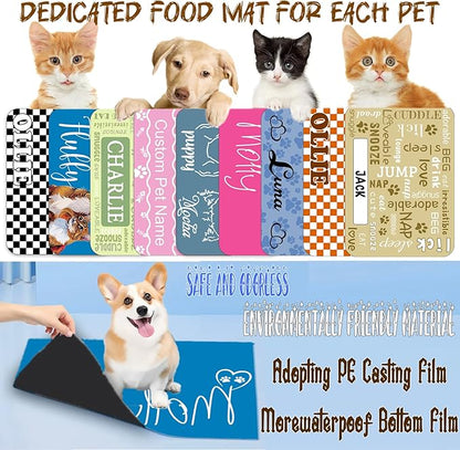 Personalized Dog Food Mat with Photo Name Custom Non Slip Pet Feeding Mat - Image 7