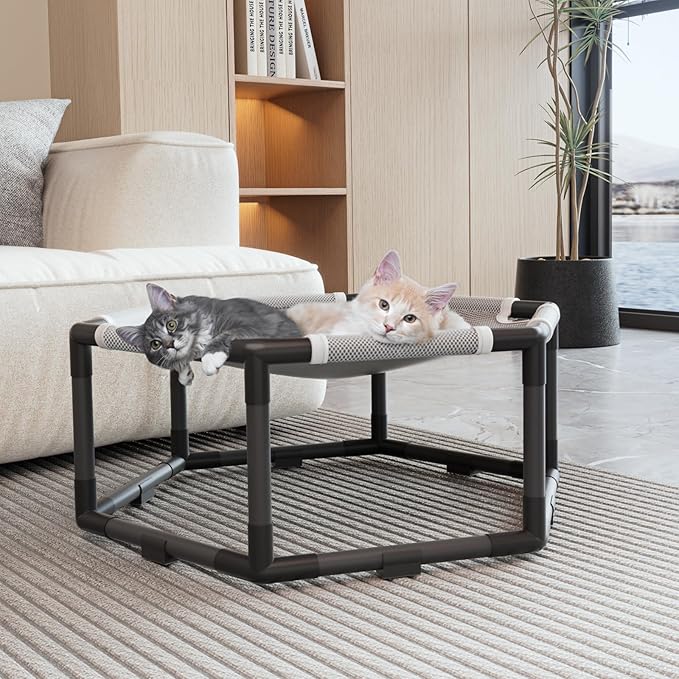 Tresbro Elevated Cat Hammock Bed, Hexagon Raised Cat Swing Bed - Image 6