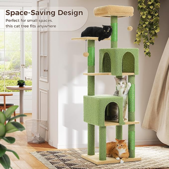 Cactus Cat Tree, 62-Inch Large Cat Tower - Image 5