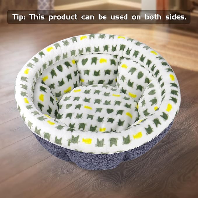 Super Soft Small Dog & Cat Bed, Anti-Anxiety Puppy Cuddler, Cozy Round Fluffy - Image 4