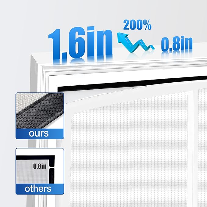 Magnetic Screen Door Upgraded PET Mesh Stronger Than Fiberglass and Polyester - Image 6