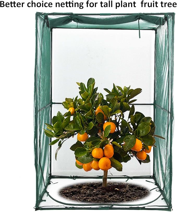 Portable 4'x4' Large 6FT Tall Plant Netting Cover Crop Cages Pest Guard Cover - Image 5