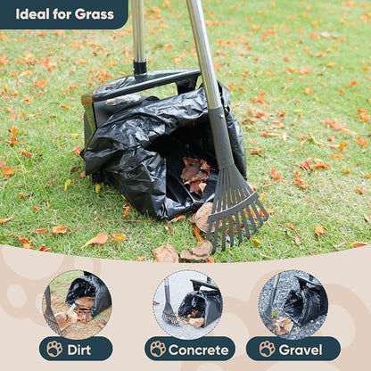 Stainless Steel Dog Pooper Scooper, 20 Waste Bags - Image 3