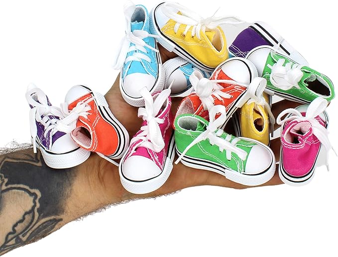 Bonka Bird Toys Pk12 Mini Sneakers 3" Long by 1.50" High by 1.25" Wide Parrot - Image 3