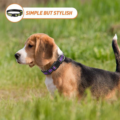 Weewooday 3 Pieces Reflective Dog Collar Nylon Adjustable Quick Release Pet - Image 7
