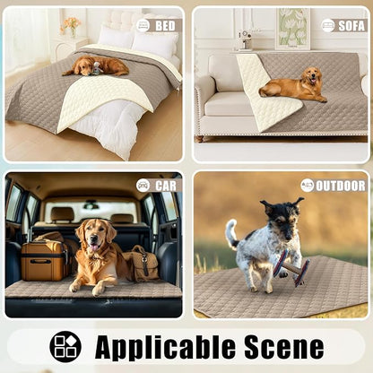 Smiry Waterproof Dog Bed Cover Blanket, Soft Reversible Pet Blanket, Washable - Image 7