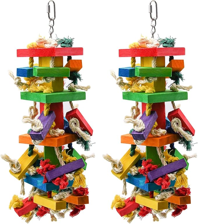 RUBY.Q 2 Pack Large Parrot Toy, 20in Bird Parrot Toy, African Grey and a by RUBY.Q