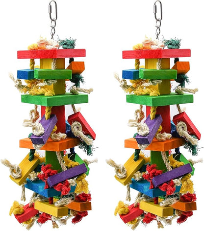 RUBY.Q 2 Pack Large Parrot Toy, 20in Bird Parrot Toy, African Grey and a by RUBY.Q