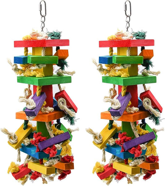 RUBY.Q 2 Pack Large Parrot Toy, 20in Bird Parrot Toy, African Grey and a by RUBY.Q