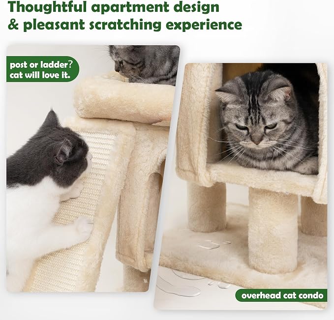 Meowoou Palm Cat Tree Tower for Indoor Cats - Image 4
