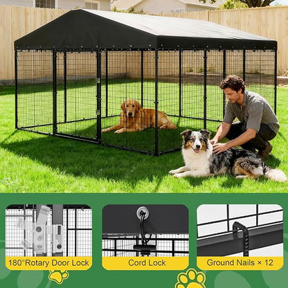 Gotland Dog Kennel Outdoor 10 x10 x6 FT, Dog Cage Outdoor - Image 4