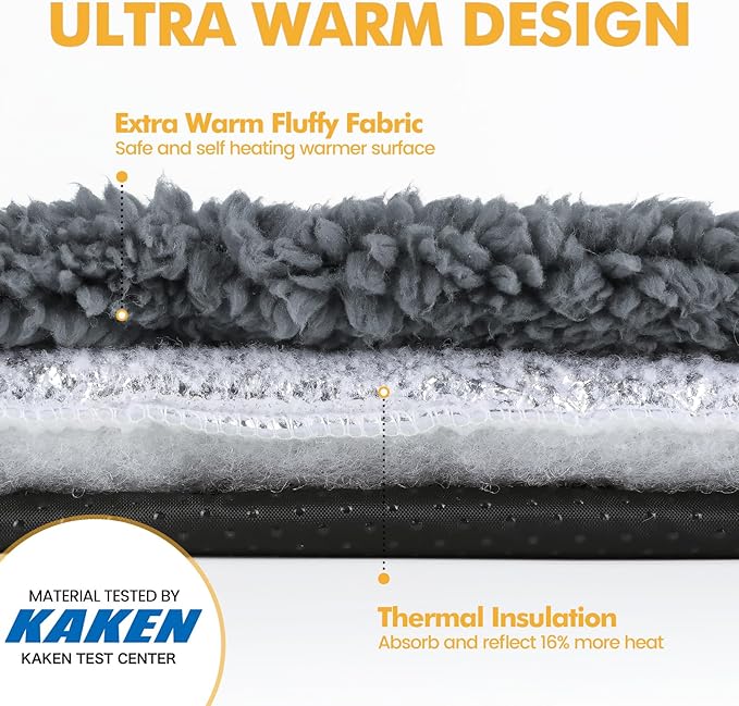 Self Warming Cat Bed Self Heating Cat Dog Mat 29.1 x 18.9 inch Extra Warm - Image 3