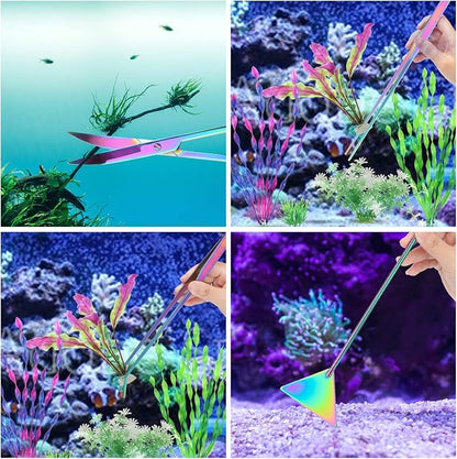 Aquarium Aquascape Tools Kit 15 in, 4in1 Anti-Rust Aquatic Plant Aquascaping - Image 7