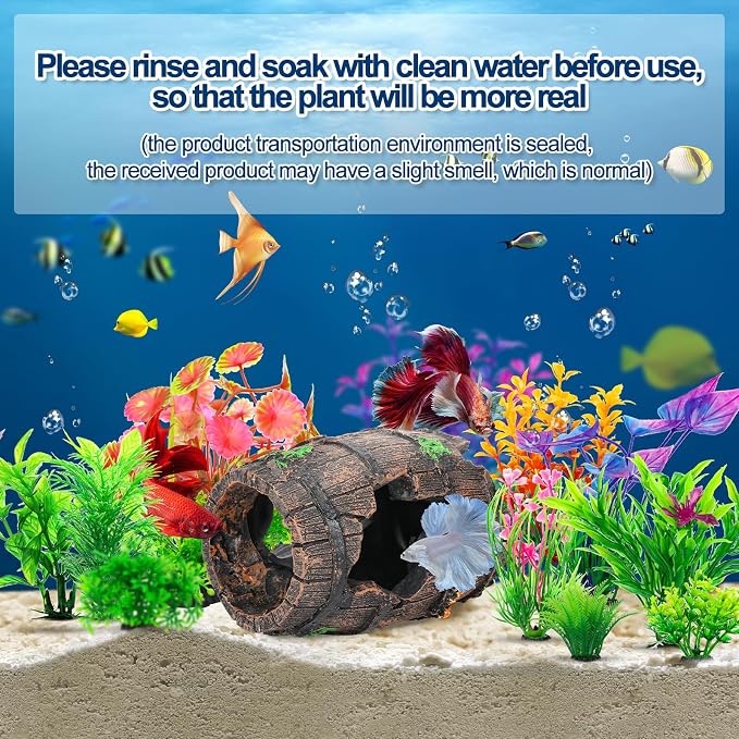 CousDUoBe Fish Broken Barrel Decor Fish Tank Decorations Betta Fish Tank - Image 6