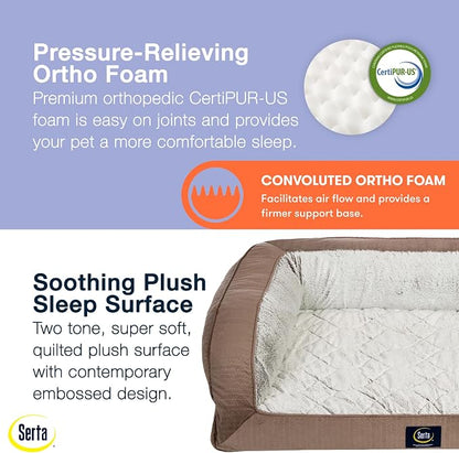 Serta Orthopedic Quilted Couch Dog Bed - Image 4