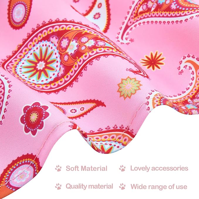 30 Pcs Paisley Bandanas for Dog Polyester Print One Side Bandana Bulk for Small - Image 2