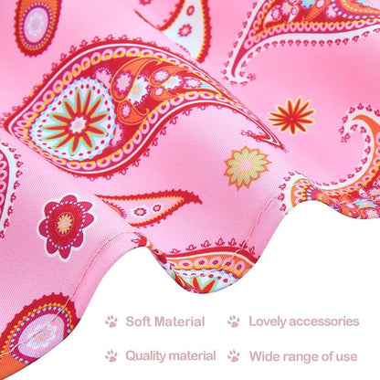 30 Pcs Paisley Bandanas for Dog Polyester Print One Side Bandana Bulk for Small - Image 2