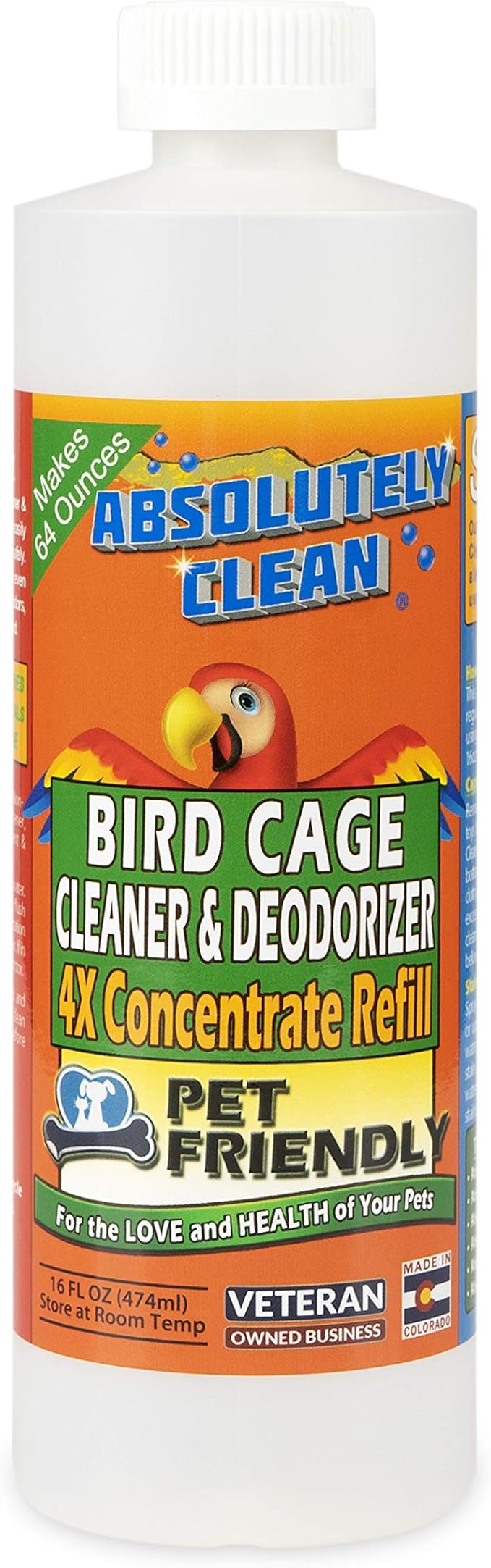 Absolutely Clean Amazing Bird Cage Cleaner and Deodorizer by AbsolutelyClean