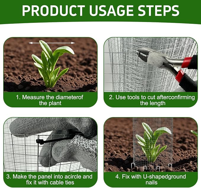 CIEOVO Wire Plant Protector from Animals, Metal Mesh Plant Cage Covers - Image 3