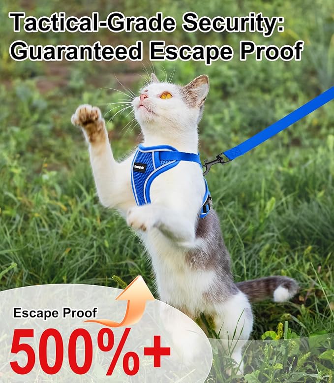 Cat Harness and Leash for Walking Escape Proof Soft Adjustable Cat Leash - Image 2