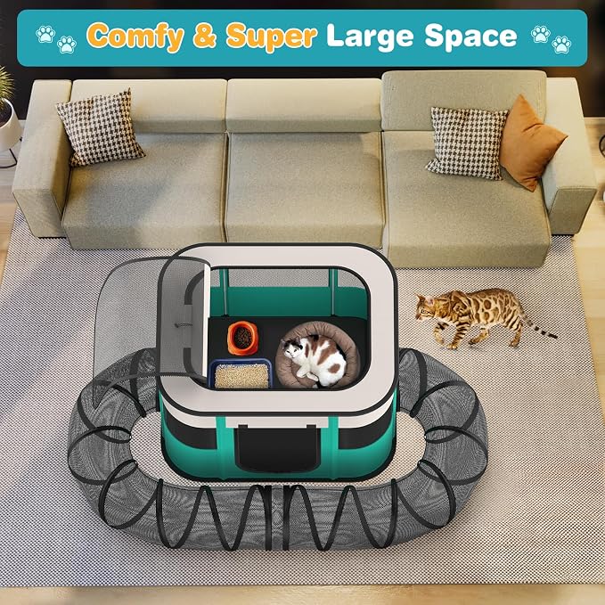 Upgrade Outdoor Cat Enclosure, Outdoor Cat Playpen Enclosed, Portable Catio Cat - Image 4