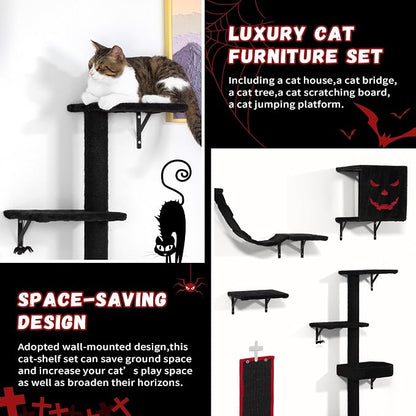COZIWOW Wall-Mounted Cat Tree | Space-Saving Feline Furniture - Image 5