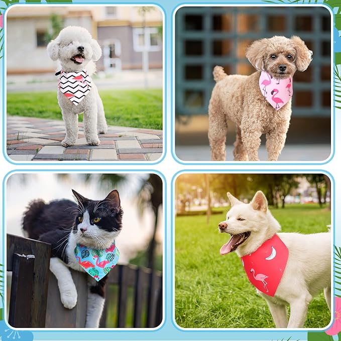 100 Pcs Dog Bandanas Bulk Hawaiian Dog Bandanas Summer 3 Sizes Washable - Image 5