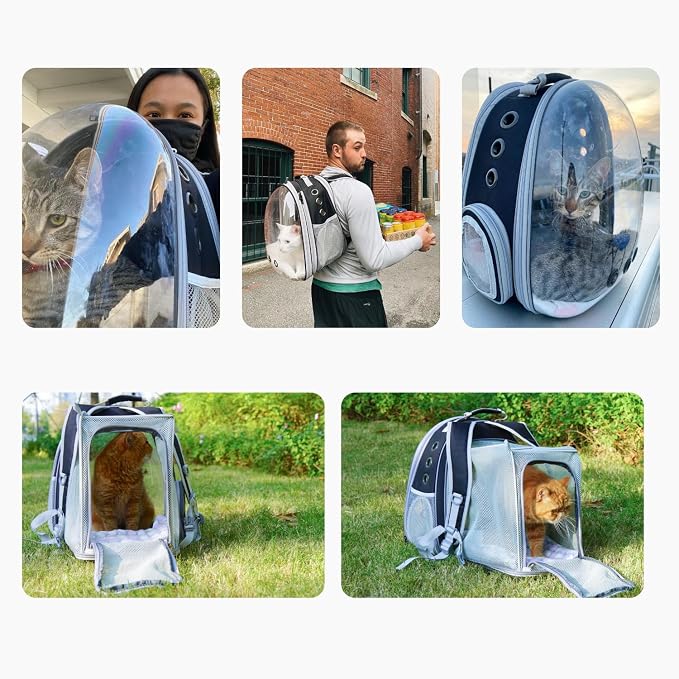 Lollimeow Cat Carrier Backpack, Expandable Bubble Pet Carrier - Image 7