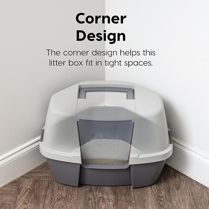 IRIS USA Corner Cat Litter Box Enclosure - Image 3