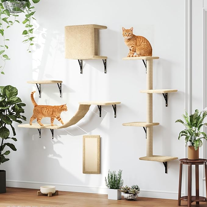 COZIWOW Wall Mounted Cat Furniture, Cat Wall Shelves and Perches, Floating Cat - Image 2