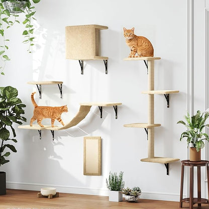 COZIWOW Wall Mounted Cat Furniture, Cat Wall Shelves and Perches, Floating Cat - Image 2