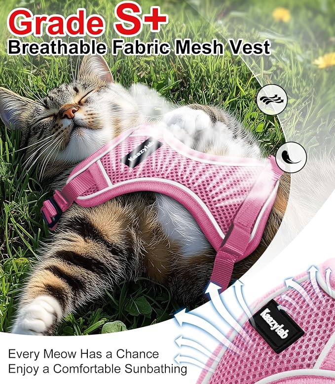 Cat Harness and Leash for Walking Escape Proof Soft Adjustable Cat Leash - Image 3