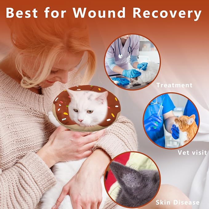Cat Cone Collar Soft, Adjustable Cat Recovery Collar Kitten Cones to Stop - Image 5