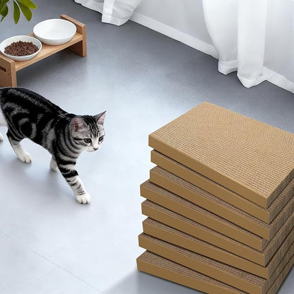 AGYM Cat Scratchers 8 Packs Refill Cat Scratching Pad Cardboard - Image 7