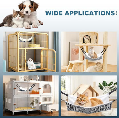 2 Pieces Cat Hammock for Cage Hanging Reversible, Soft Pet Cage Hammock - Image 6