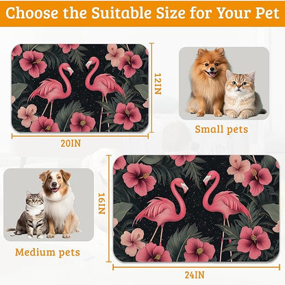 Pet Feeding Mat, Non-Slip Water Bowl Placemat, Pet Supplies 12" x 20" - Image 6