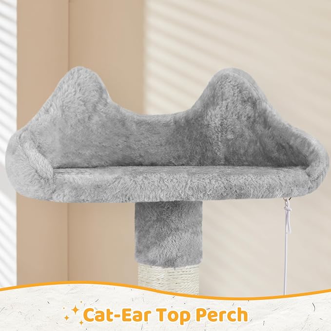 Yaheetech | 54in Cat Tree | Multi-Level Cat Tower w/Spacious Perch, Cozy Condo - Image 5