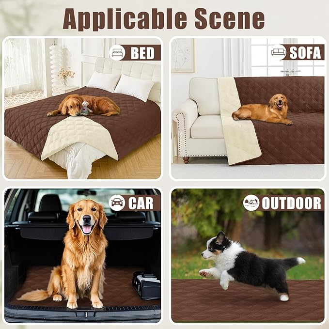Smiry Waterproof Dog Bed Cover Blanket 52x82, Soft Reversible Pet Blanket - Image 5