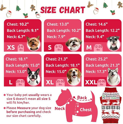 Dog Christmas Sweater Xmas Pet Clothes Cute Reindeer Christmas Dog Costume - Image 5