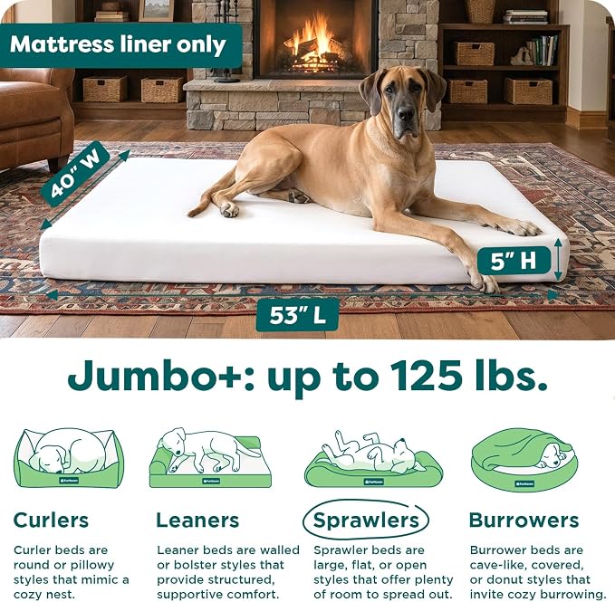 Furhaven Dog Bed Liner Water-Resistant Foam Mattress Protector Cover - Image 3