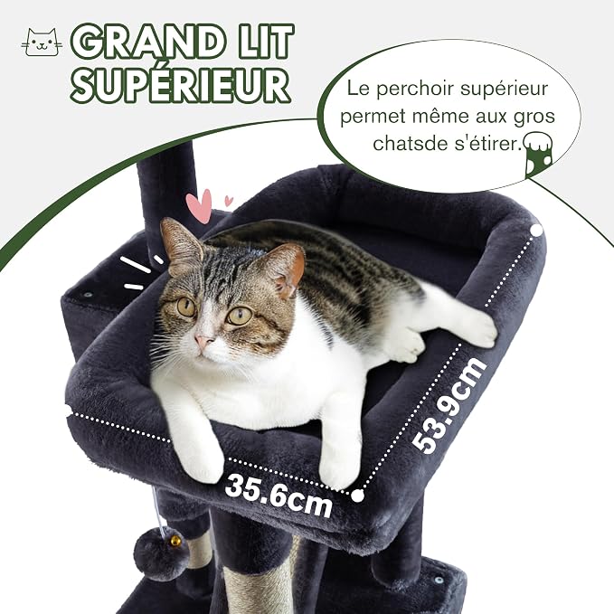 MUTICOR 66 Inches Multi-Level Large Cat Tree Tower - Image 5